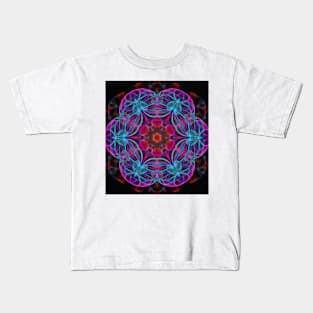 Vibrant wheel of fortune mandala Kids T-Shirt